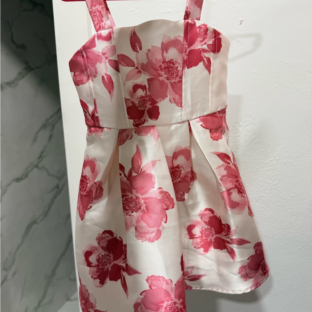 Speechless Pink Floral Kids Formal Dress